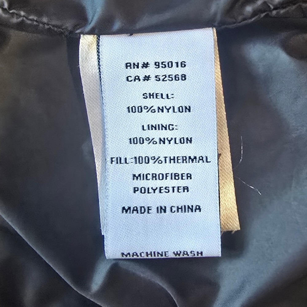 Straight Down Puffer Vest Black Full Zip Women's XL Pumpkin Ridge Golf Club - Picture 10 of 11